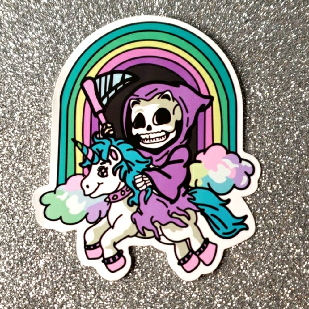 Art GOTHIC PASTEL waterproof sticker Grimm Reaper
